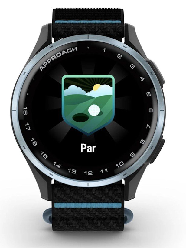 Garmin Approach J1 junior GPS watch, black/azure aluminium
