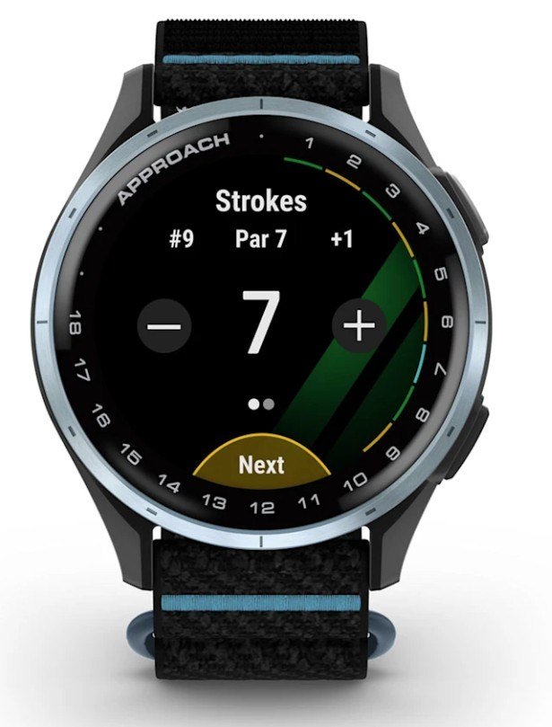 Garmin Approach J1 junior GPS watch, black/azure aluminium
