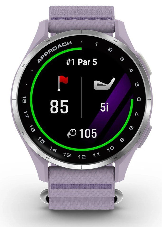 Garmin Approach J1 junior GPS watch, lilac/silver aluminium
