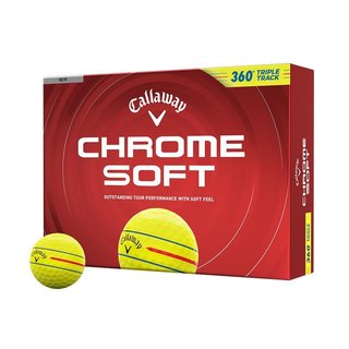 Callaway Chrome Soft 26 360 Triple Track golf balls, yellow