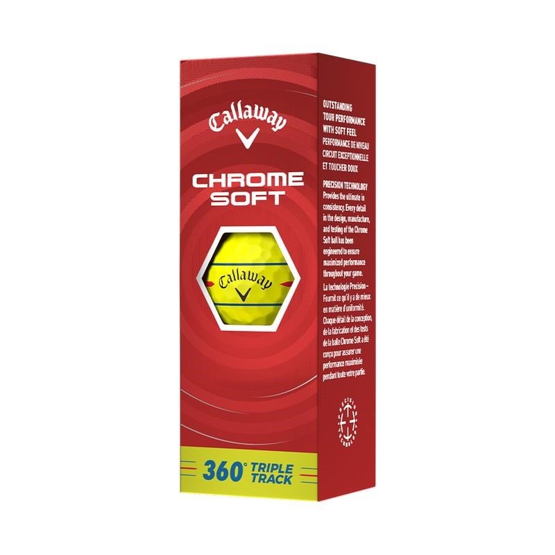 Callaway Chrome Soft 26 360 Triple Track golf balls, yellow