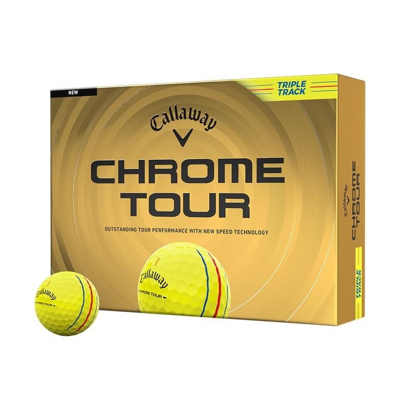 Callaway Chrome Tour Triple Track golf balls, yellow