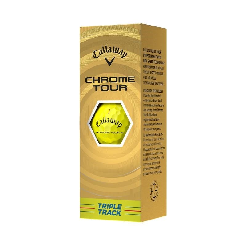 Callaway Chrome Tour Triple Track golf balls, yellow