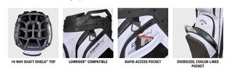 Callaway ORG 14 HD cart bag, red/white/navy