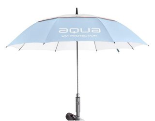 Big Max Aqua Umbrella UV 60" umbrella, ice blue/white/peach