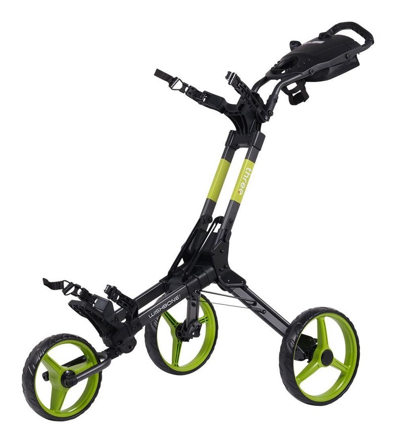 Wishbone Cube Three manual trolley, black/lime