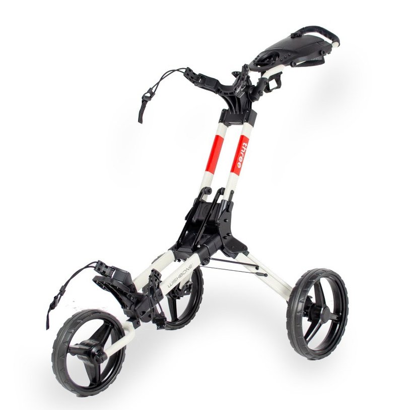 Wishbone Cube Three manual trolley, white/red