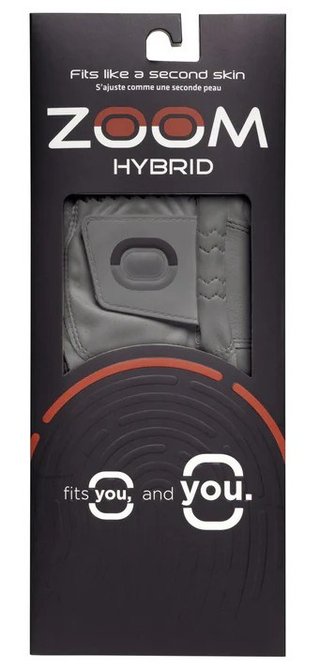 Zoom Zoom Hybrid mens golf glove, charcoal