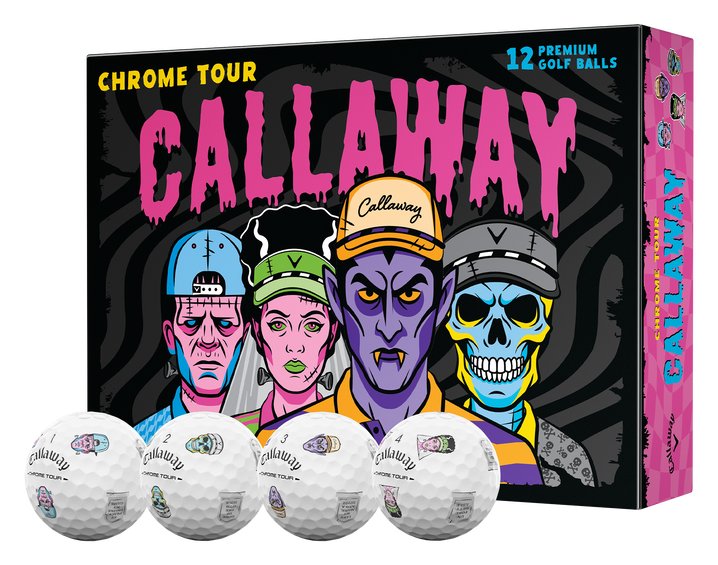 Callaway Chrome Tour Truvis HALLOWEEN golf balls 2026 (12 balls), white