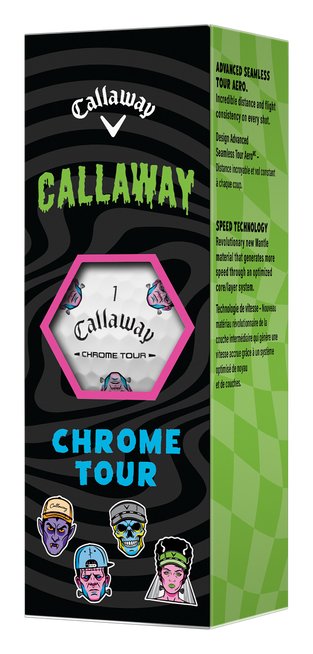 Callaway Chrome Tour Truvis HALLOWEEN golf balls 2026 (12 balls), white