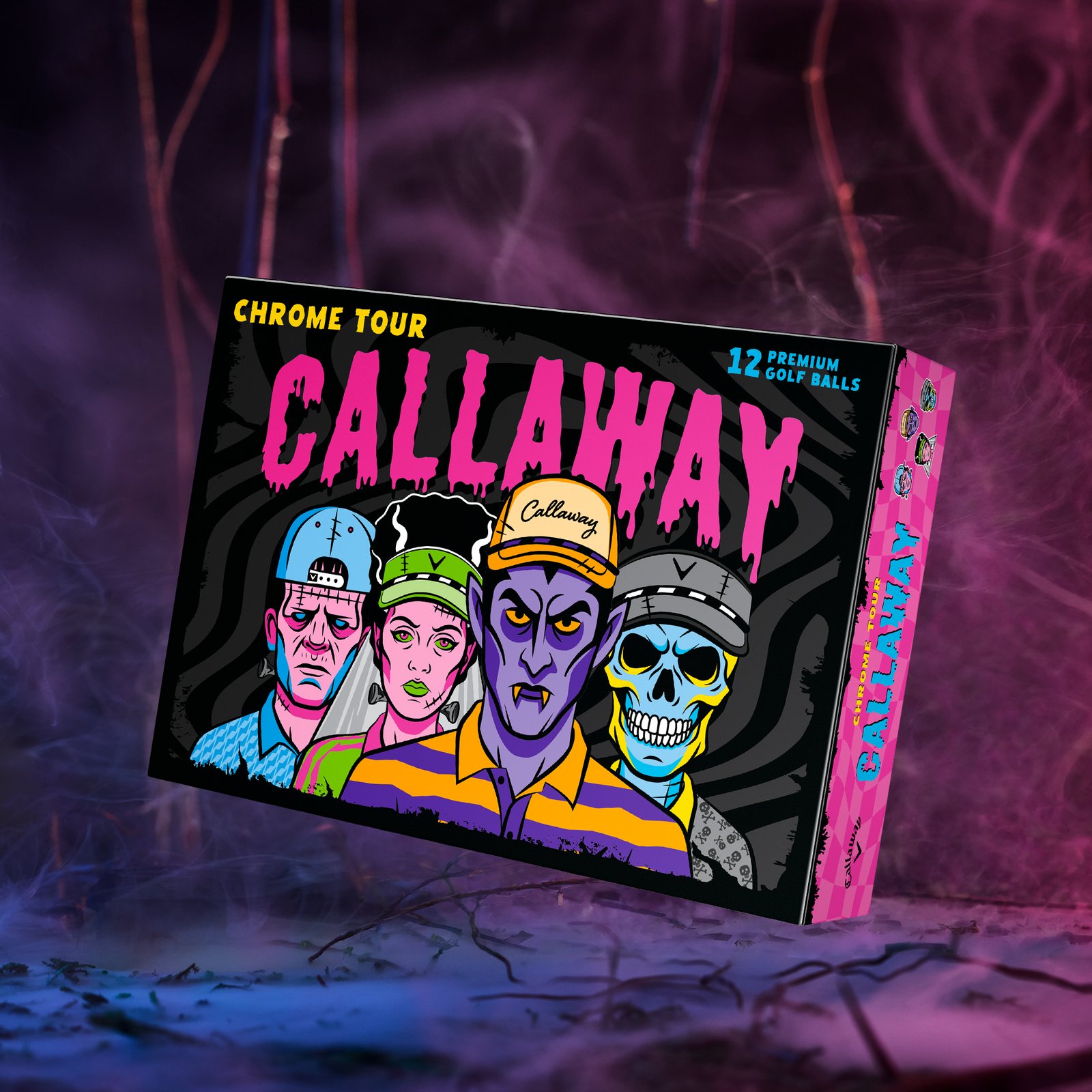 Callaway Chrome Tour Truvis HALLOWEEN golf balls 2026 (12 balls), white