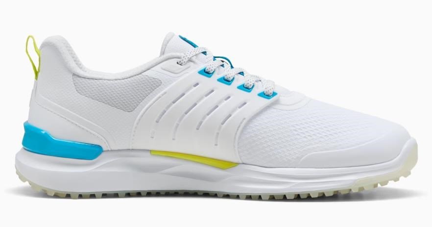 Puma Ignite Elevate 2 mens golf shoes, white/speed blue/apple spritz