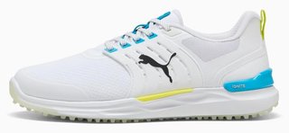 Puma Ignite Elevate 2 mens golf shoes, white/speed blue/apple spritz