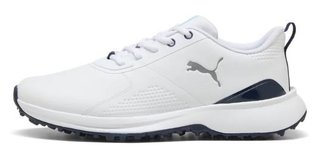 Puma Fusion Grip 6 Evo mens golf shoes, white/silver
