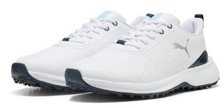 Puma Fusion Grip 6 Evo mens golf shoes, white/silver