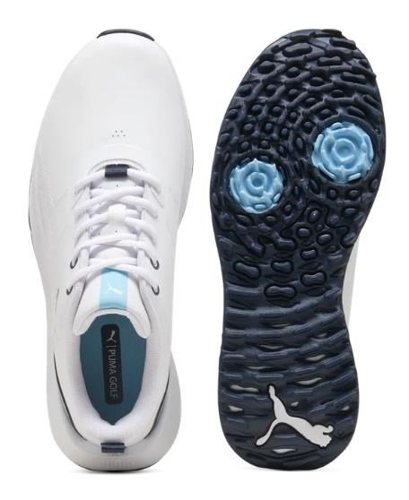 Puma Fusion Grip 6 Evo mens golf shoes, white/silver