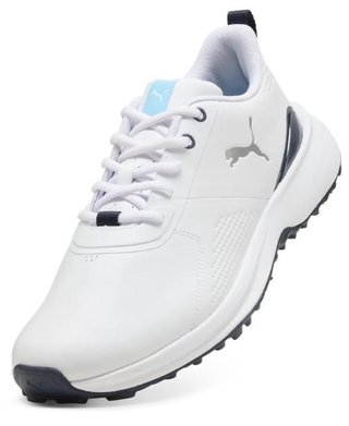 Puma Fusion Grip 6 Evo mens golf shoes, white/silver