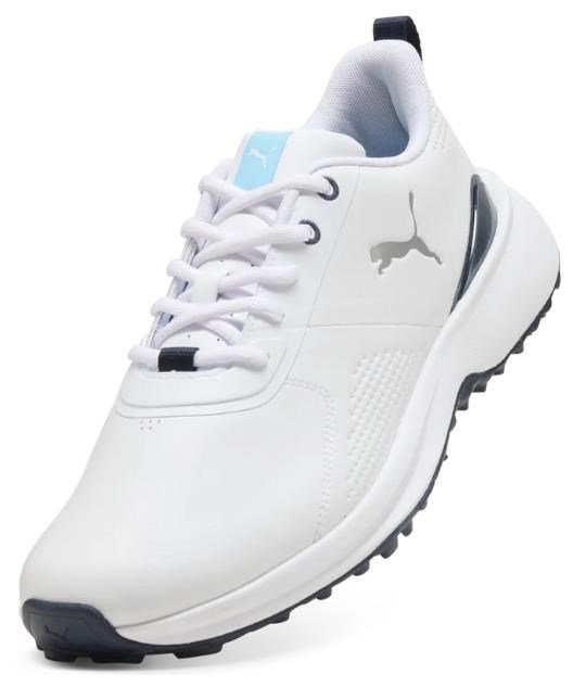 Puma Fusion Grip 6 Evo mens golf shoes, white/silver