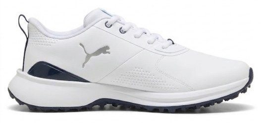 Puma Fusion Grip 6 Evo mens golf shoes, white/silver
