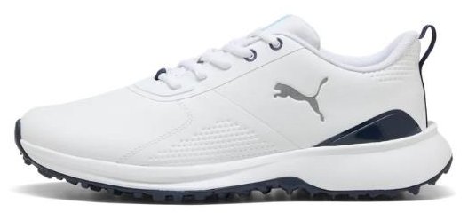 Puma Fusion Grip 6 Evo mens golf shoes, white/silver