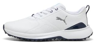 Puma Fusion Grip 6 Evo mens golf shoes, white/silver
