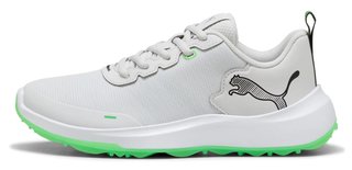 Puma Gruve Sport junior golf shoes, white/fluro green