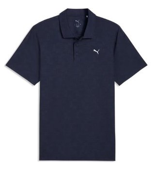 Puma Mattr Deco Jacquard men's polo, deep navy