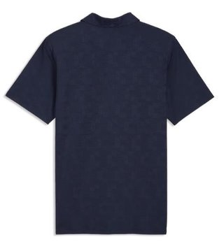 Puma Mattr Deco Jacquard men's polo, deep navy