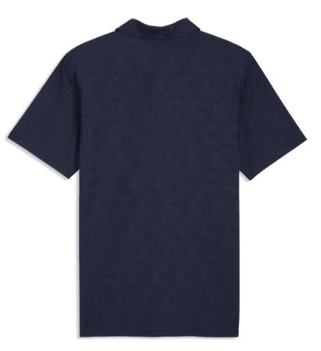 Puma Mattr Deco Jacquard men's polo, deep navy