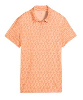 Puma Cloudspun Wavey women's polo, melon glow