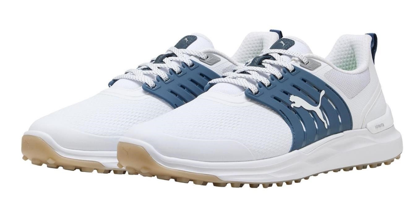 Puma IGNITE Elevate 2 mens golf shoes, white/blue