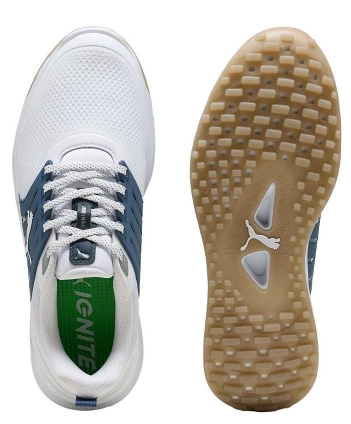 Puma IGNITE Elevate 2 mens golf shoes, white/blue