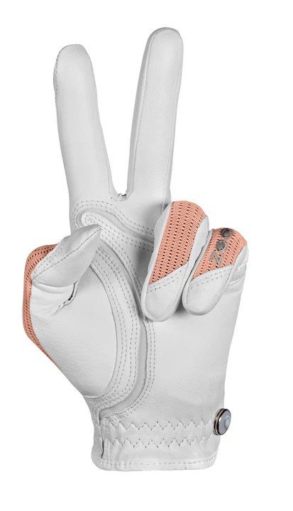Zoom Zoom Sun Style Powernet ladies golf glove, white/orange