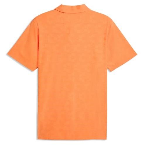 Puma Mattr Deco Jacquard men's polo, melon glow