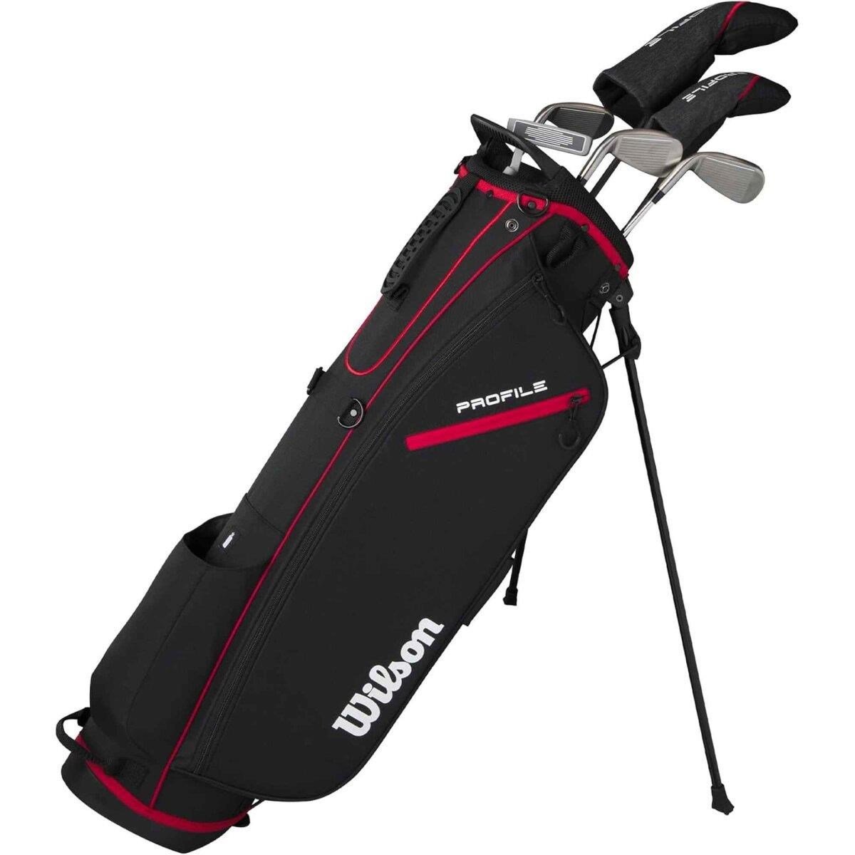 Wilson Profile Mens Golf Half Set Graphite MLH + Stand Bag