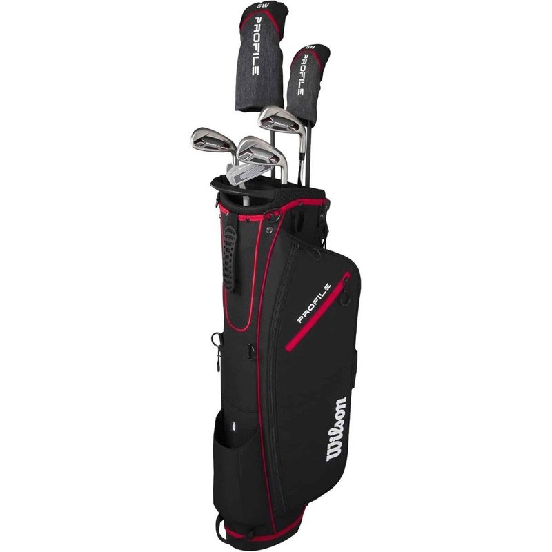 Wilson Profile Mens Golf Half Set Graphite MLH + Stand Bag