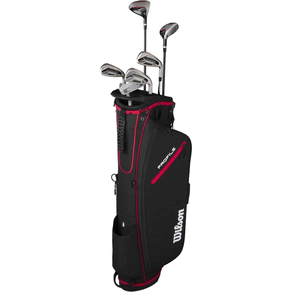 Wilson Profile Mens Golf Half Set Graphite MLH + Stand Bag