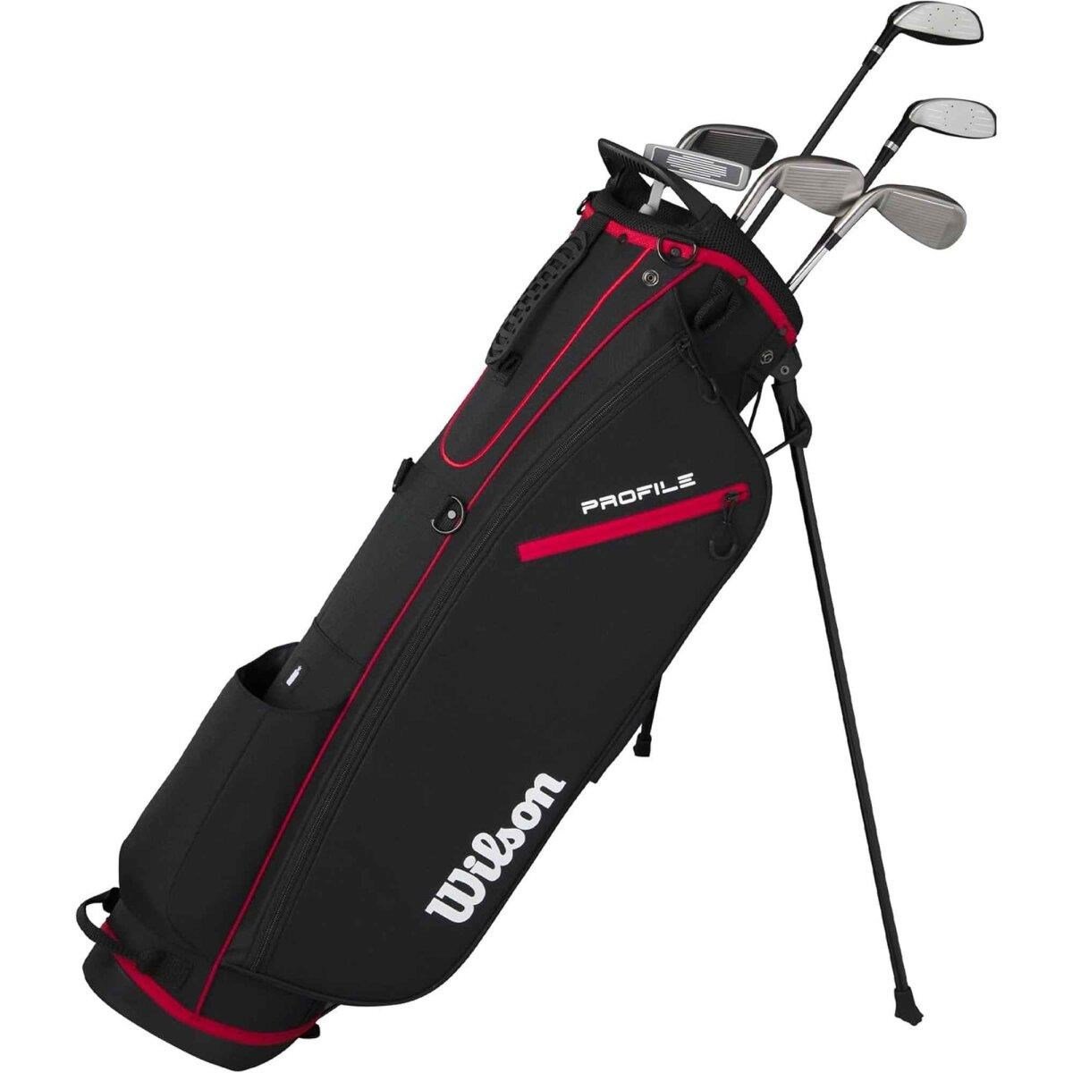 Wilson Profile Mens Golf Half Set Graphite MLH + Stand Bag