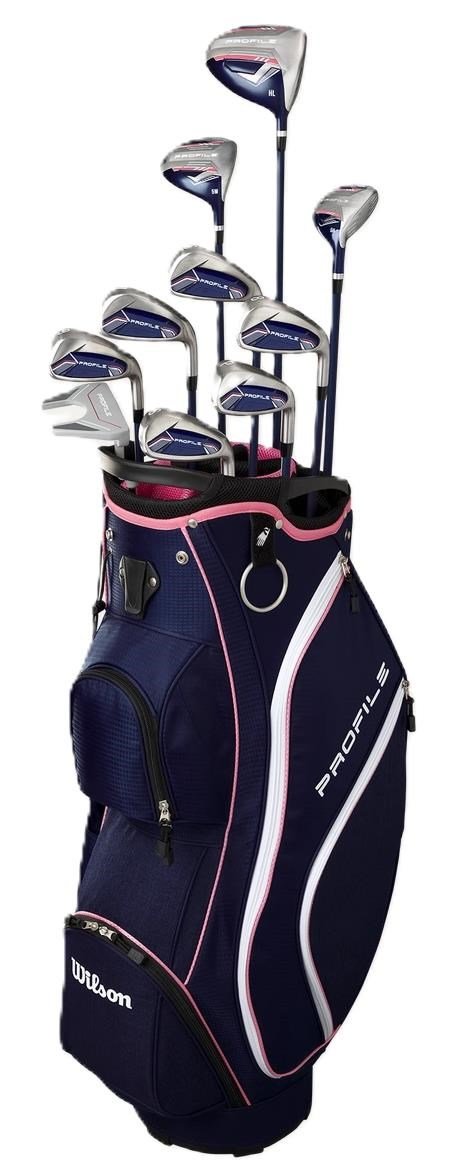 Wilson Wilson Profile Ladies Golf Set LLH + Cart Bag, Navy/Rose Gold/Silver