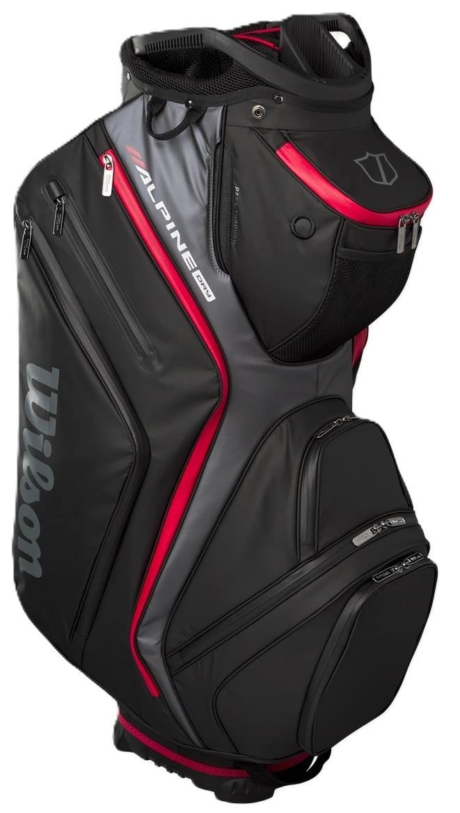 Wilson Alpine Dry cart bag, black/gray/red