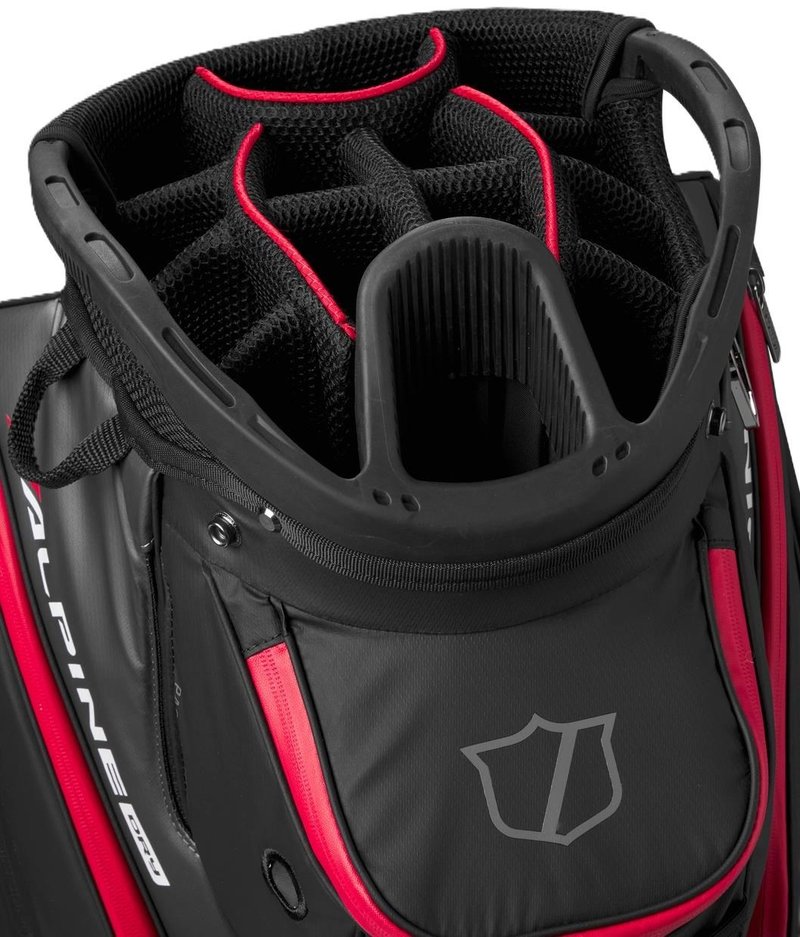 Wilson Alpine Dry cart bag, black/gray/red