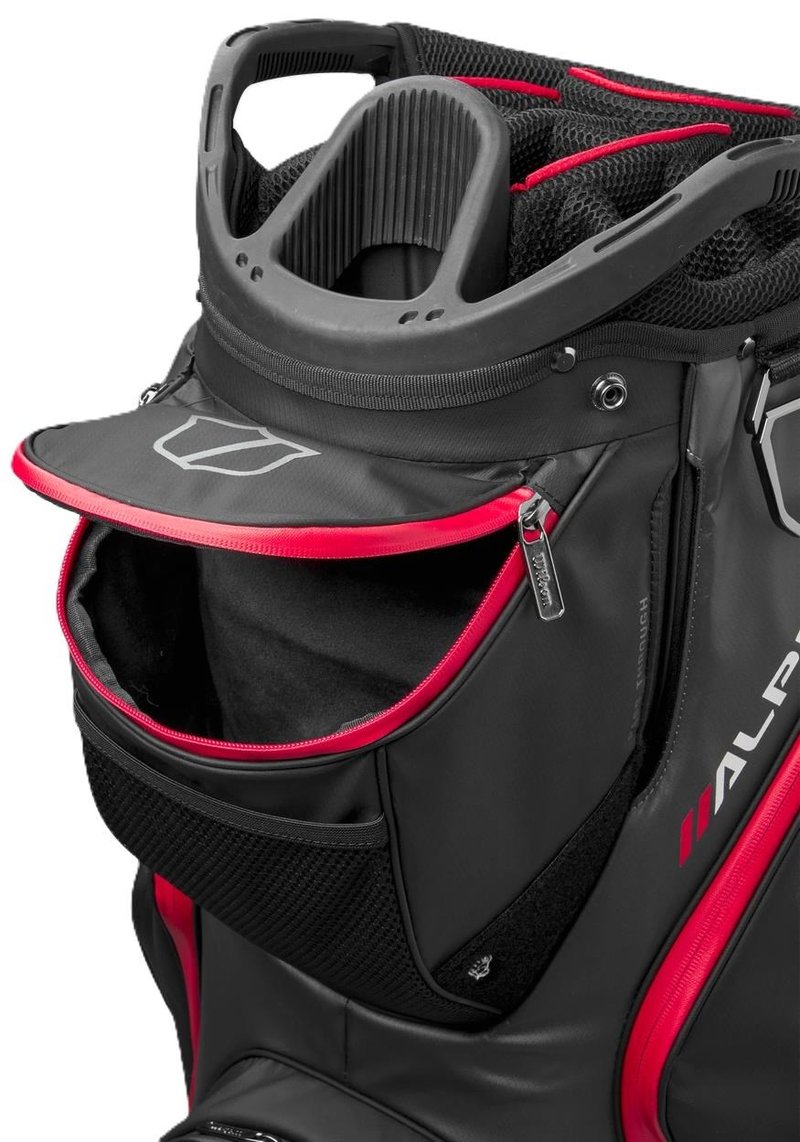 Wilson Alpine Dry cart bag, black/gray/red