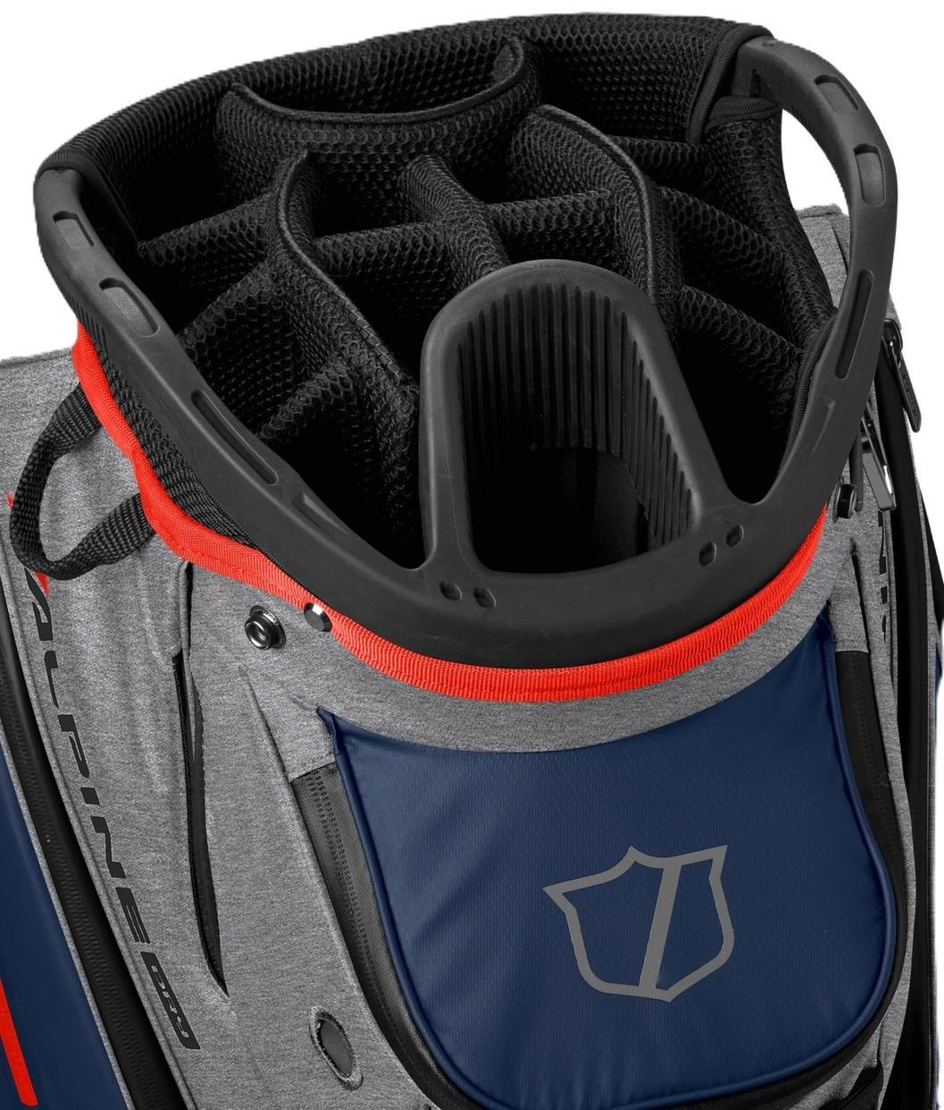 Wilson Alpine Dry cart bag, gray/navy/red
