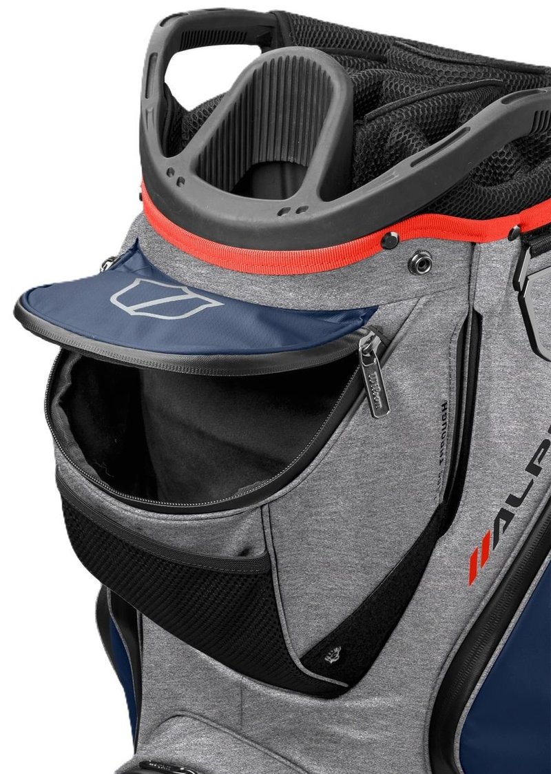 Wilson Alpine Dry cart bag, gray/navy/red