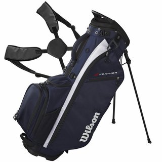 Wilson Feather stand bag, navy/white