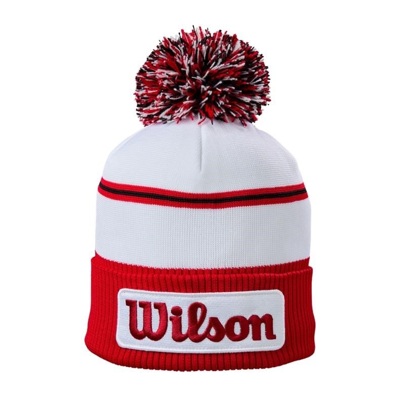 Wilson Tour Winter Beanie winter cap, white/red
