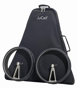 JuCad Phantom Titan Black on Black 3.0 electric trolley + carry bag, titanium