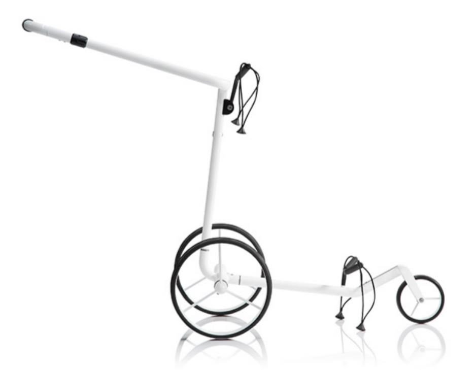 JuCad Carbon Travel Bianco SV 3.0 electric trolley, white