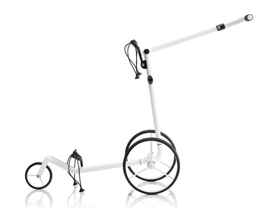 JuCad Carbon Travel Bianco SV 3.0 electric trolley, white