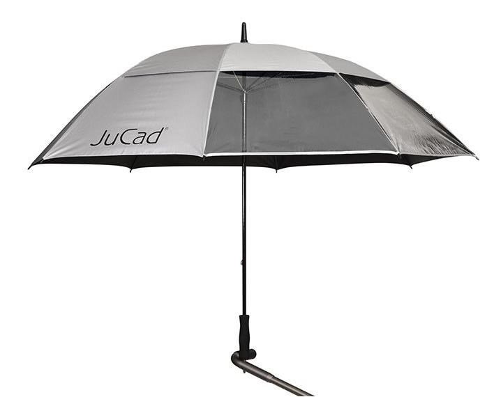 JuCad Windproof & Window Umbrella with Pin 68" Silver UV Protection